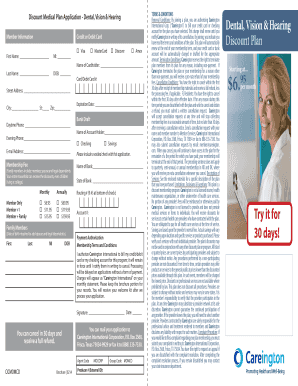 Discount Medical Plan Application