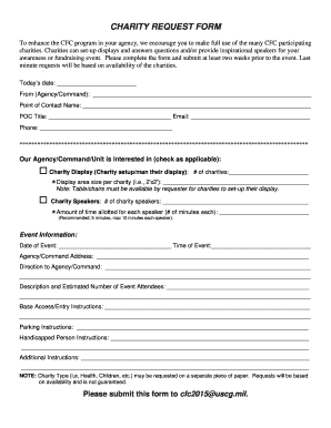 Charity Request Form