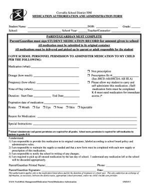 Medication Authorization Form