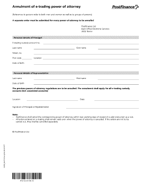 Annulment of E-Trading Power of Attorney