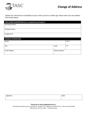 Change of Address Form
