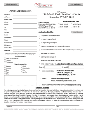 Artist Application 45 Annual Litchfield Park Festival of Arts