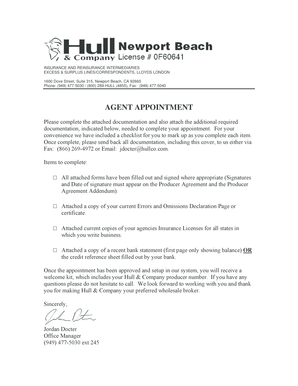Agent Appointment Form