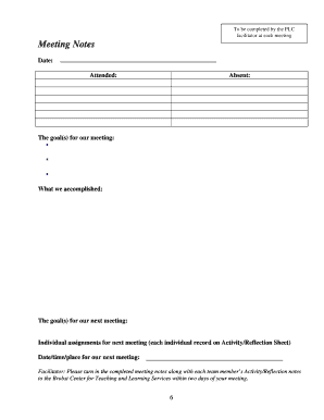 Meeting Notes Form