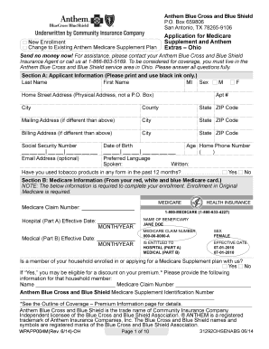 Anthem Medicare Supplement Application Form