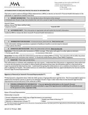 Authorization to Disclose Protected Health Information