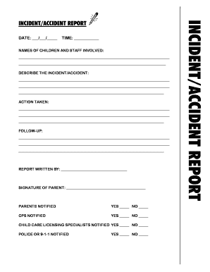 Incident/Accident Report