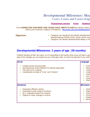 Baby milestones chart - Developmental Milestones Mod - HSGD Internal Web Page