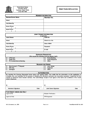 Debit Card Application
