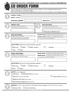 CD Order Form