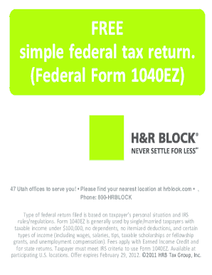 Federal Form 1040EZ