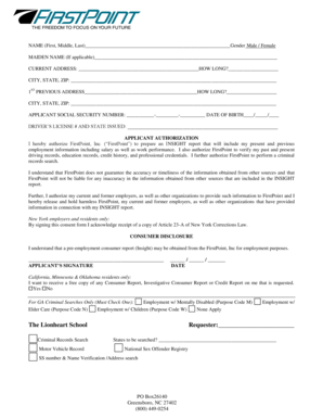 Employment Background Check Authorization Form