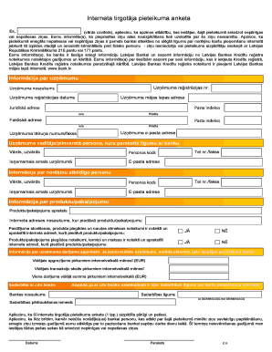 Internet Merchant Application Form
