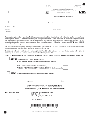 Michigan Income Tax Withholding Form