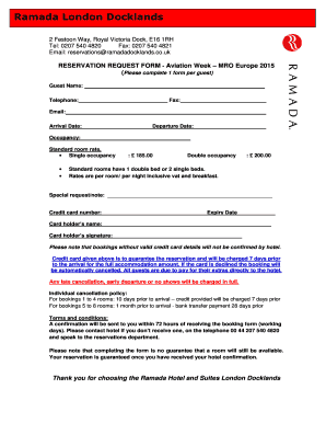 Reservation Request Form
