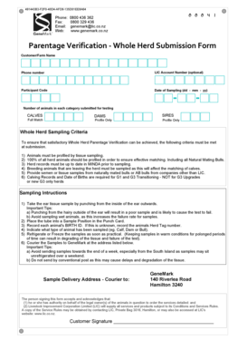 Parentage Verification Form
