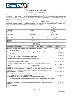 Employment Application Form