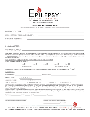Debit Order Instruction Form