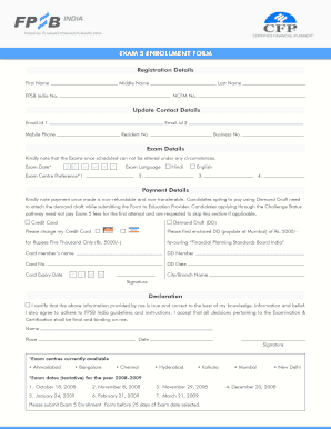 Exam 5 Enrollment Form