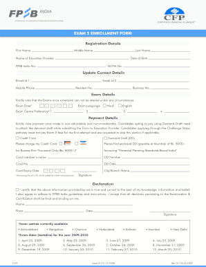 Exam 5 Enrollment Form