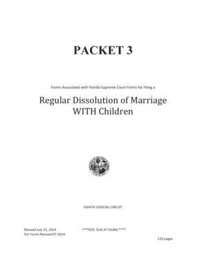 Florida Dissolution of Marriage with Children Forms