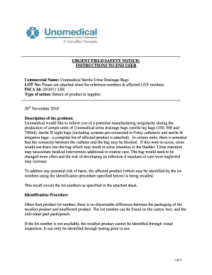 How to write a letter of request to a pastor - End User Field Safety Notice ENGLISH draft AS PD.doc