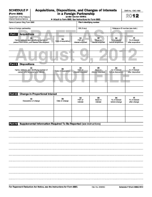 Schedule P Form 8865 Draft