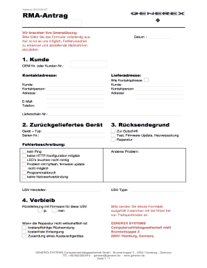 RMA-Antrag