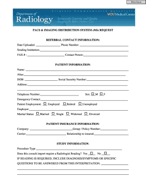 PACS Imaging Distribution System eMix Request