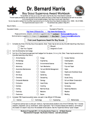 Boy Scout Supernova Award Workbook