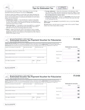 Estimated Income Tax Payment Voucher for Fiduciaries IT-2106