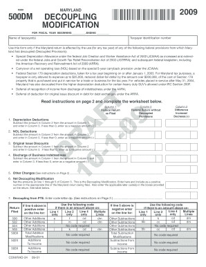 Maryland Form 500DM Decoupling Modification