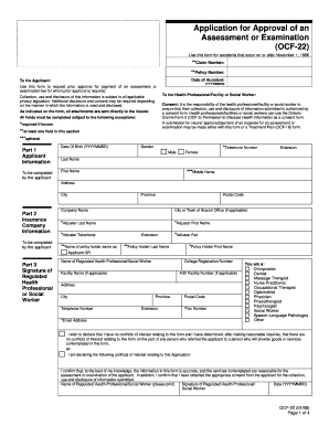 Ontario Assessment or Examination Approval Application