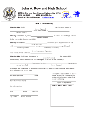 Letter of Guardianship