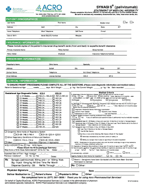 Synagis Medical Necessity Form