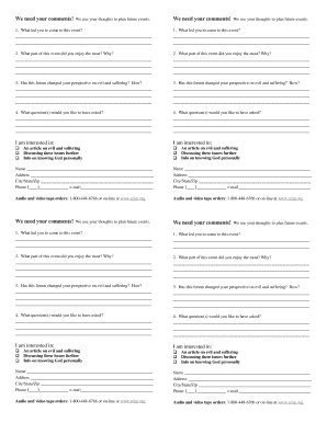 Event Feedback Form
