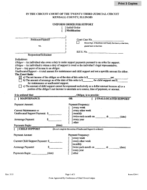 Child Support Data Sheet