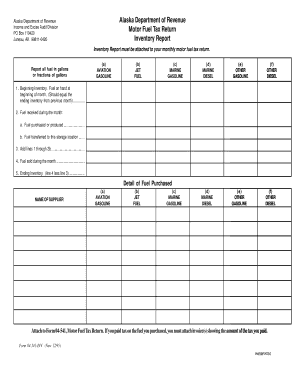 Alaska Motor Fuel Tax Return