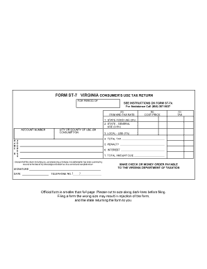 Virginia Consumer's Use Tax Return