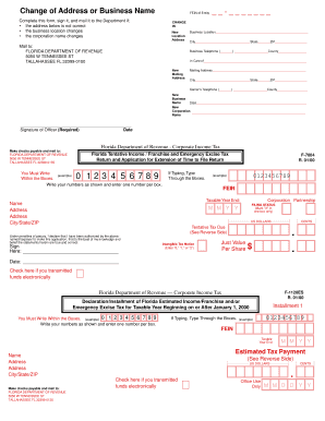 Florida Business Name or Address Change Form