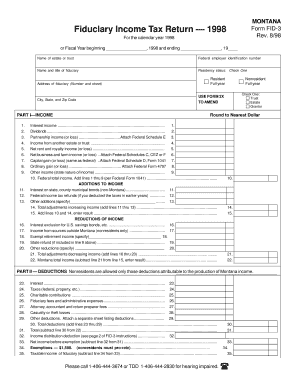 Fiduciary Income Tax Return 1998 - 8 26 232