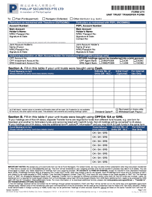 Unit Trust Transfer Form