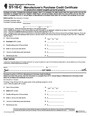 Illinois Manufacturer’s Purchase Credit Certificate
