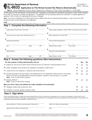 Illinois Income Tax Electronic Filing Application