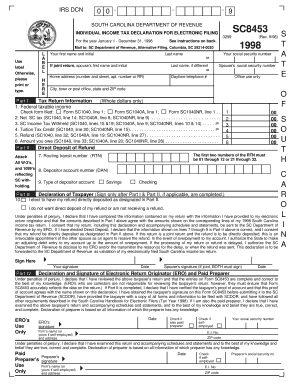 South Carolina Individual Income Tax Declaration