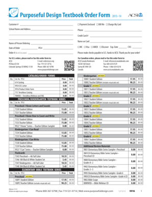 Purposeful Design Textbook Order Form