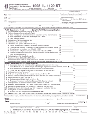 Illinois Corporation Replacement Tax Return