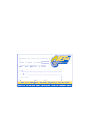 American Legion Donation Form