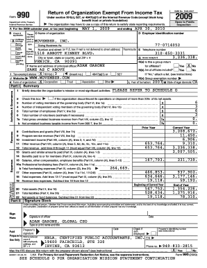 Form 990 Return of Organization Exempt From Income Tax