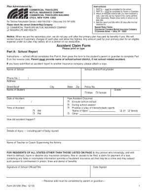 Accident Claim Form